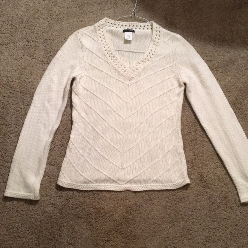 J. Crew cream sweater